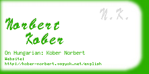 norbert kober business card